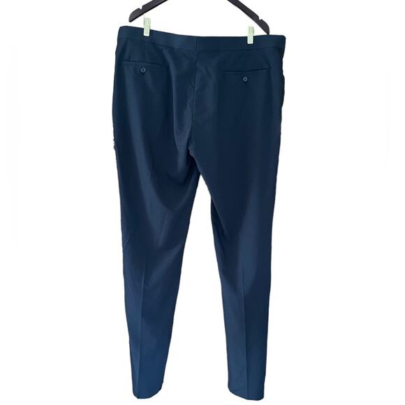 Nordstrom Rack Mens Trim Fit Navy Blue Tuxedo Dress Pants Size 42 NWT Raw Hem - Picture 5 of 14